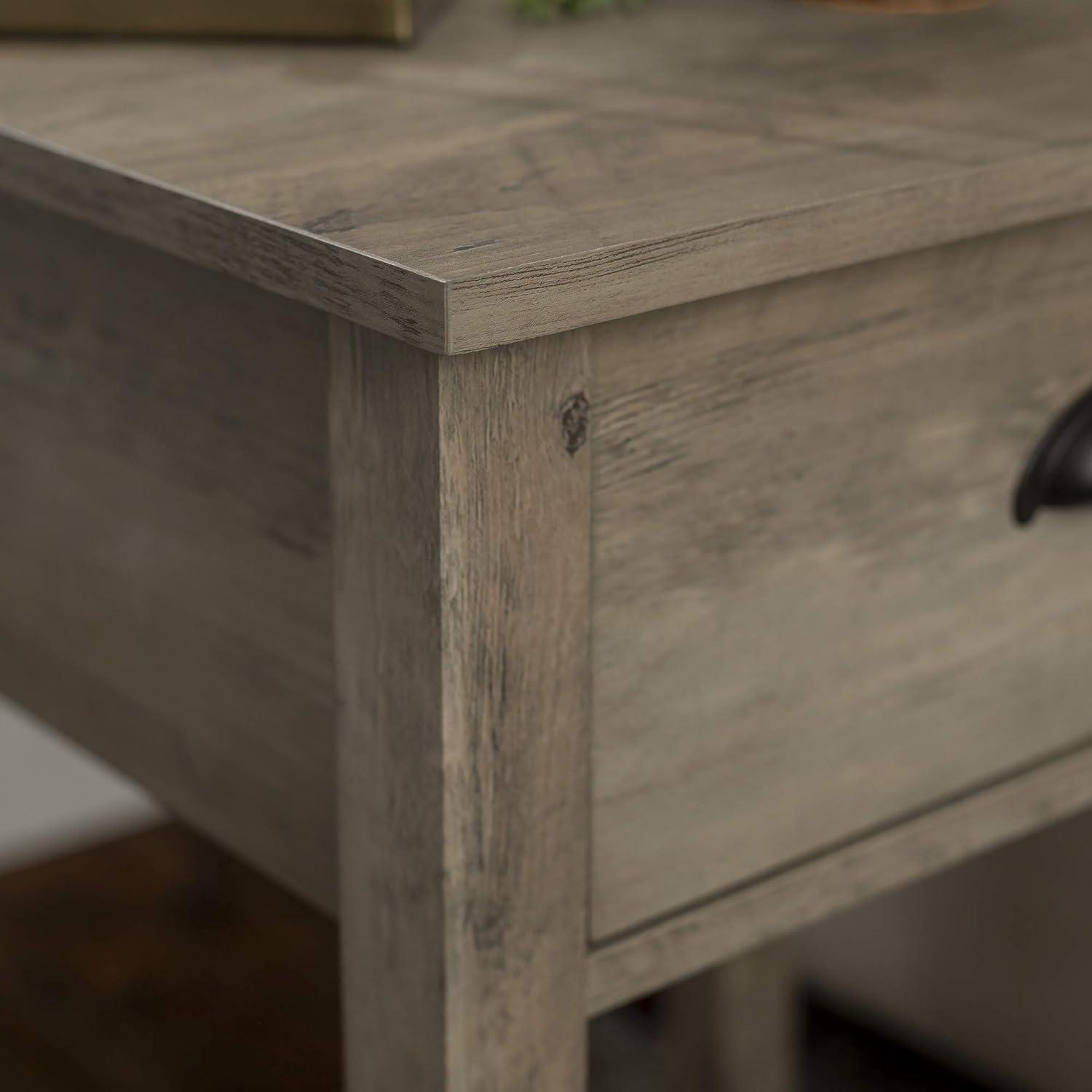 imageWalker Edison Farmhouse Square Side Accent Table SetLivingRoom Storage End Table with Storage Door Nightstand Bedroom 18 Inch Grey WashGrey Wash