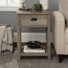 Walker Edison Farmhouse Square Side Accent Table Set-Living-Room Storage End Table with Storage Door Nightstand Bedroom, 18 Inch, Grey Wash(Grey Wash)