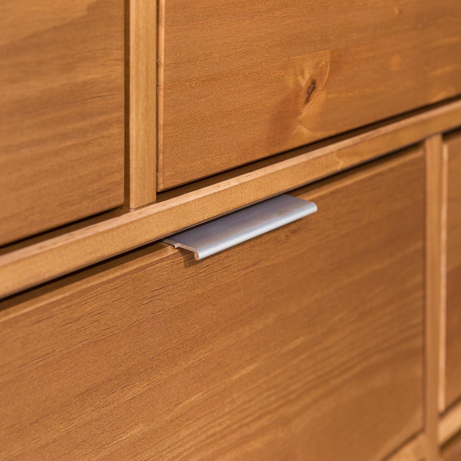 imageWalker Edison Blythe MidCentury Modern TrayTop Solid Wood 9Drawer Dresser 60 Inch CaramelCaramel