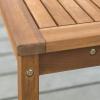 Walker Edison Rendezvous Modern Solid Acacia Wood Slatted Patio Bench, 53 Inch, Brown(Brown)