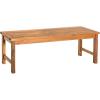 Walker Edison Rendezvous Modern Solid Acacia Wood Slatted Patio Bench, 53 Inch, Brown(Brown)
