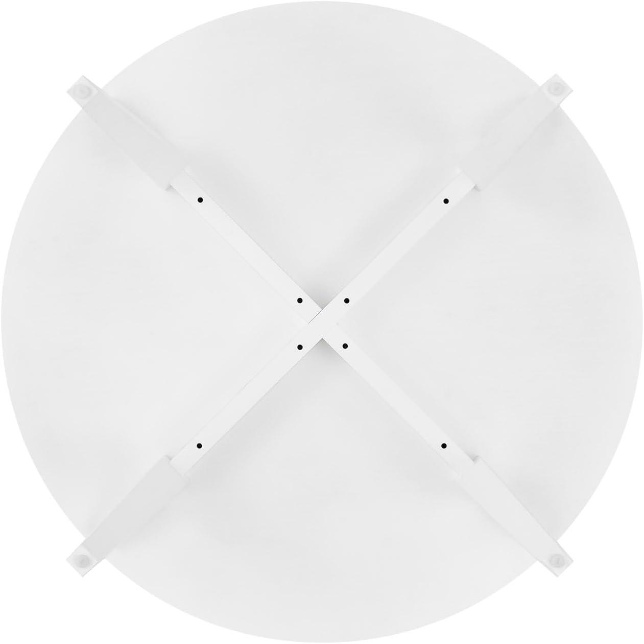 imageWalker Edison Sibu Japandi Minimalist Round Dining Table Dining Room Kitchen 4 Person 45 Inch WhiteWhite