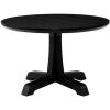 Walker Edison Caely Modern Simple Round Dining Table with Pedestal Base, 48 Inch, Black(Black)
