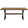 Walker Edison Harrold Modern Farmhouse Solid Wood X Leg Dining Table, 72 Inch, Rustic Oak
