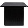 Walker Edison Modern Vertical Reeded Plinth-Base Dining Table, 68 Inch, Birch(Black)