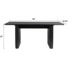 Walker Edison Modern Vertical Reeded Plinth-Base Dining Table, 68 Inch, Birch(Black)