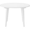 Walker Edison Sibu Japandi Minimalist Round Dining Table Dining Room Kitchen 4 Person, 45 Inch, White(White)
