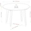 Walker Edison Sibu Japandi Minimalist Round Dining Table Dining Room Kitchen 4 Person, 45 Inch, White(White)