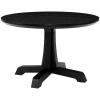 Walker Edison Caely Modern Simple Round Dining Table with Pedestal Base, 48 Inch, Black(Black)