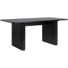 Walker Edison Modern Vertical Reeded Plinth-Base Dining Table, 68 Inch, Birch(Black)