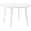 Walker Edison Sibu Japandi Minimalist Round Dining Table Dining Room Kitchen 4 Person, 45 Inch, White(White)