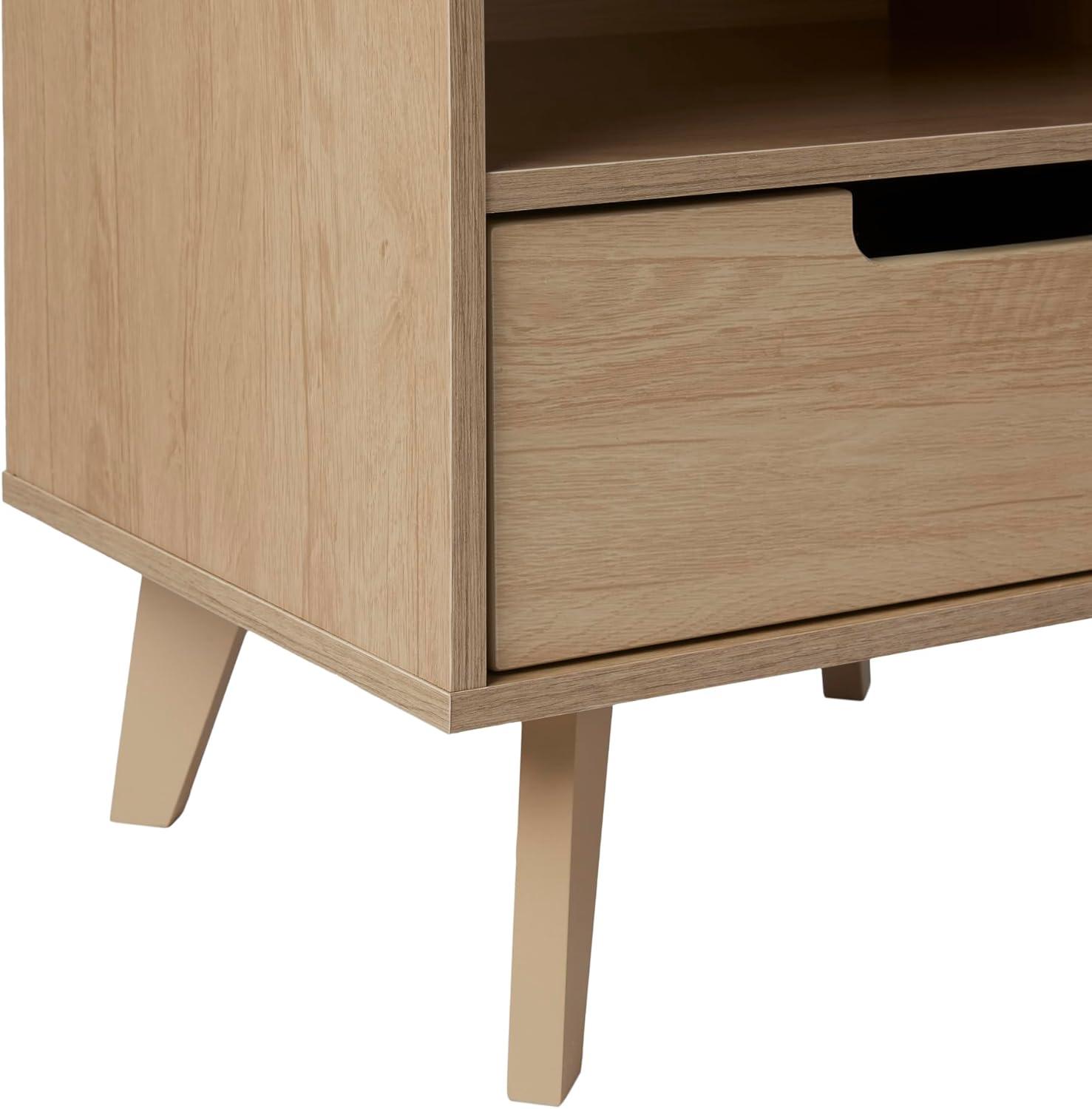 imageWalker Edison Raelyn MidCentury Modern 1Drawer Nightstand 20 Inch BlackRiviera