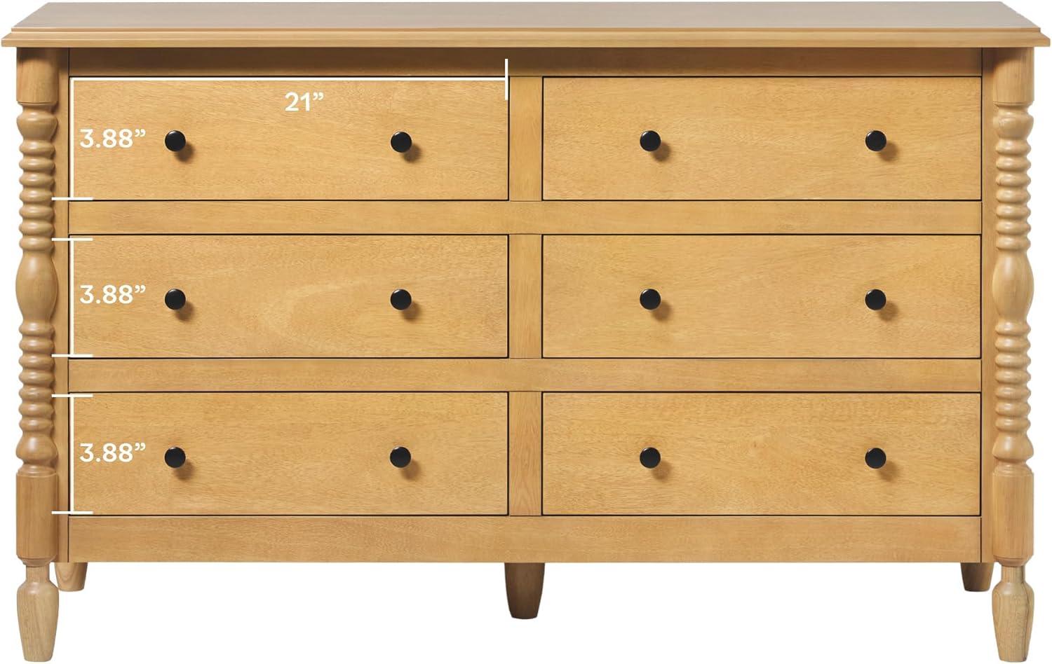 imageWalker Edison Traditional EZ Assembly Vivienne Two 2Drawer Nightstands and 6Drawer Dresser 3Piece Natural