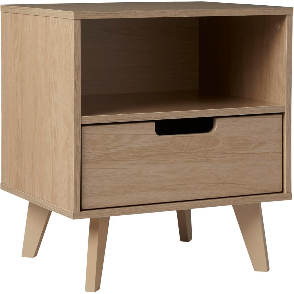 imageWalker Edison Raelyn MidCentury Modern 1Drawer Nightstand 20 Inch BlackRiviera