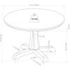Walker Edison Caely Modern Simple Round Dining Table with Pedestal Base, 48 Inch, Rustic Oak(Black)