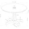 Walker Edison Caely Modern Simple Round Dining Table with Pedestal Base, 48 Inch, Rustic Oak(Rustic Oak)