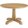 Walker Edison Caely Modern Simple Round Dining Table with Pedestal Base, 48 Inch, Rustic Oak(Rustic Oak)