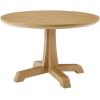 Walker Edison Caely Modern Simple Round Dining Table with Pedestal Base, 48 Inch, Rustic Oak(Rustic Oak)