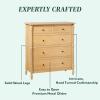 Walker Edison EZ Assembly Vivienne Wood 5-Drawer Dresser, Quick Assembly Furniture, 5-Drawer Chest of Drawers, Spindle Dresser, 20 Inch, Natural