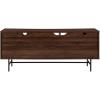 Walker Edison Modern Wood TV Stand with Record Storage for TV’s up to 65″ Flat Screen Universal TV Console Living Room Storage Cabinet Doors Shelves Entertainment Center, 60 Inch, Dark Walnut(Dark Walnut)