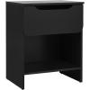 Walker Edison Greyer Modern 1-Drawer Simple Nightstand, 20 Inch, Black(Black)