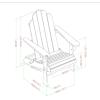 Walker Edison Sully Classic Solid Acacia Wood Outdoor Folding Adirondack Chair, 38 Inch, White Wash(White Wash)