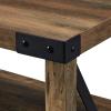 Walker Edison Rustic Modern Farmhouse Metal and Wood TV Stand for TV’s up to 80″ Universal TV Stand for Flat Screen Living Room Storage Cabinets and Shelves Entertainment Center, 70 Inch, Rustic Oak