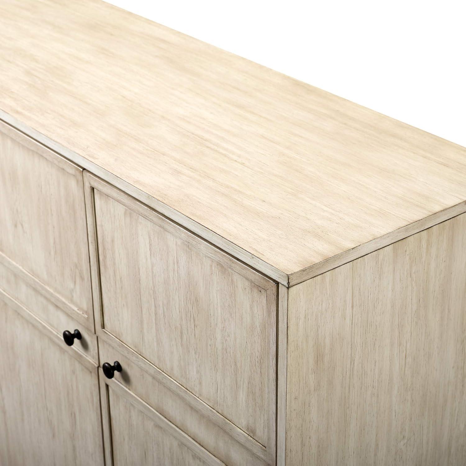imageWalker Edison Alden Versatile 4 Door FramedStorageSideboard 62 Inch BirchBirch