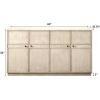 Walker Edison Alden Versatile 4 Door Framed-Storage-Sideboard, 62 Inch, Birch(Birch)