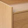 Walker Edison Blythe Mid-Century Modern Tray-Top 2-Drawer Nightstand, 20 Inch, Caramel(Natural Pine)