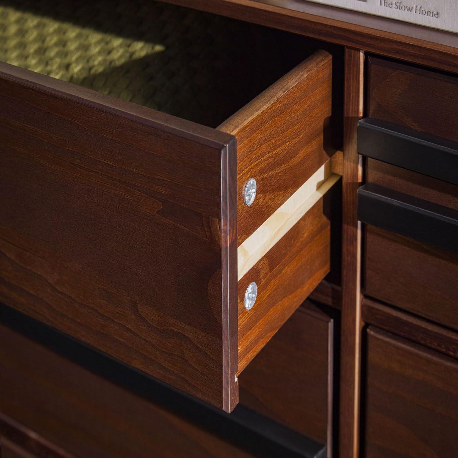 imageWalker Edison Malhia Contemporary Minimalist Solid Wood 6Drawer Dresser 60 Inch Walnut60 Inchwalnut