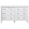 Walker Edison EZ Assembly™ Premium Traditional Solid Wood 6-Drawer Dresser, Vintage Chest of Drawers, Spindle Dresser, Quick Assembly Furniture, 54 Inch, White(White)