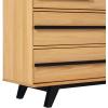 Walker Edison Malhia Contemporary Minimalist Solid Wood 6-Drawer Dresser, 60 Inch, Walnut(60 Inch-natural Pine)