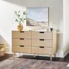 Walker Edison Modern 6-Drawer Dresser Bedroom Storage Organizer, 52 Inch, Riviera(Riviera Cut-out)