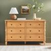 Walker Edison EZ Assembly™ Premium Traditional Solid Wood 6-Drawer Dresser, Vintage Chest of Drawers, Spindle Dresser, Quick Assembly Furniture, 54 Inch, White(Natural)