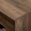 Walker Edison Angled Door Cabinet-Sideboard-Buffet with Open Shelf Storage, 58, Rustic Oak