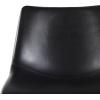 Walker Edison Douglas Urban Industrial Faux Leather Armless Counter Chairs, Set of 2, Brown(Modern Black)