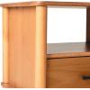 Walker Edison Leona Solid Wood Spindle 1-Drawer Nightstand, 20 Inch, Caramel(Caramel 20-inch)