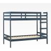 Walker Edison Modern Twin-Size Children’s Bed Frame Bedroom, Twin-Size, Caramel(Midnight Navy)