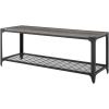 Walker Edison Declan Urban Industrial Angle Iron and Wood Coffee Table, 46 inch, Grey Wash(Grey Wash)