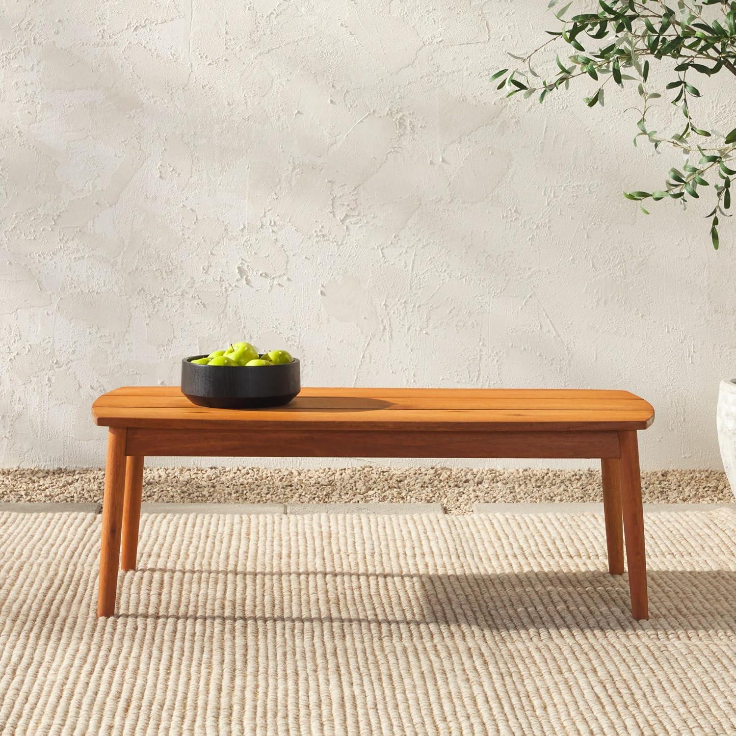 imageWalker Edison Itha Modern Solid Eucalyptus Outdoor Patio Coffee Table 46 Inch BrownBrown