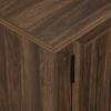 Walker Edison Buren Classic Grooved Door TV Stand for TVs up to 65 Inches, 58 Inch, Solid White(Dark Walnut)