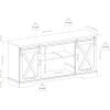 Walker Edison Clayton Farmhouse Sliding Double Barn Door TV Stand for TVs up to 58 Inches, 52 Inch, Rustic Oak(White Oak/ Traditional Brown)