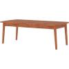 Walker Edison Itha Modern Solid Eucalyptus Outdoor Patio Coffee Table, 46 Inch, Brown(Brown)