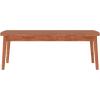 Walker Edison Itha Modern Solid Eucalyptus Outdoor Patio Coffee Table, 46 Inch, Brown(Brown)
