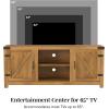 Walker Edison Georgetown Modern Farmhouse Double Barn Door TV Stand for TVs up to 65 Inches, 58 Inch, Barnwood