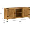 Walker Edison Georgetown Modern Farmhouse Double Barn Door TV Stand for TVs up to 65 Inches, 58 Inch, Barnwood