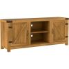Walker Edison Georgetown Modern Farmhouse Double Barn Door TV Stand for TVs up to 65 Inches, 58 Inch, Barnwood