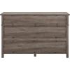 Modern Farmhouse 6-Drawer Framed Dresser with Half-Moon Handles, 52 Inch, White Oak(Grey Wash-t)