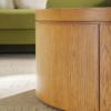 Walker Edison Maya Modern Solid Oak Wood Veneer Coffee Table with Storage, 36 Inch, Medium Brown Oak(White Oak)
